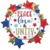 Anagram Peace, Love & Unity 30in Foil Balloon 3 Anagram Peace, Love & Unity 30in Foil Balloon -Toy World anagram 4th of july peace love unity stars 30in foil balloon toy world inc