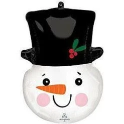 Anagram Christmas Smiley Snowman 23in Foil Balloon