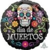 Anagram Colorful Dia De Los Muertos 17in Foil Balloon FLAT 3 Anagram Colorful Dia De Los Muertos 17in Foil Balloon FLAT -Toy World anagram colorful dia de los muertos 17in foil balloon flat toy world inc