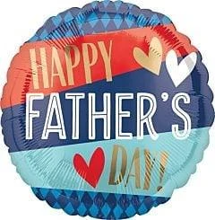 Anagram Happy Father's Day Stripes 18in Foil Balloon