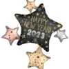 Anagram New Years Satin 2023 Star Cluster Foil Balloon FLAT -Toy World anagram new years satin 2023 star cluster foil balloon flat toy world inc