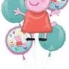 Anagram Peppa Pig Bouquet Foil Balloons -Toy World anagram peppa pig bouquet foil balloons toy world inc