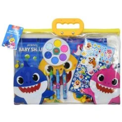 Baby Shark 12pc Stationery In Zipper Tote Set 13.2x.50x9.5