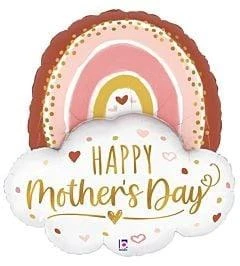 Betallic Boho Mother's Day Rainbow 35in Foil Balloon FLAT
