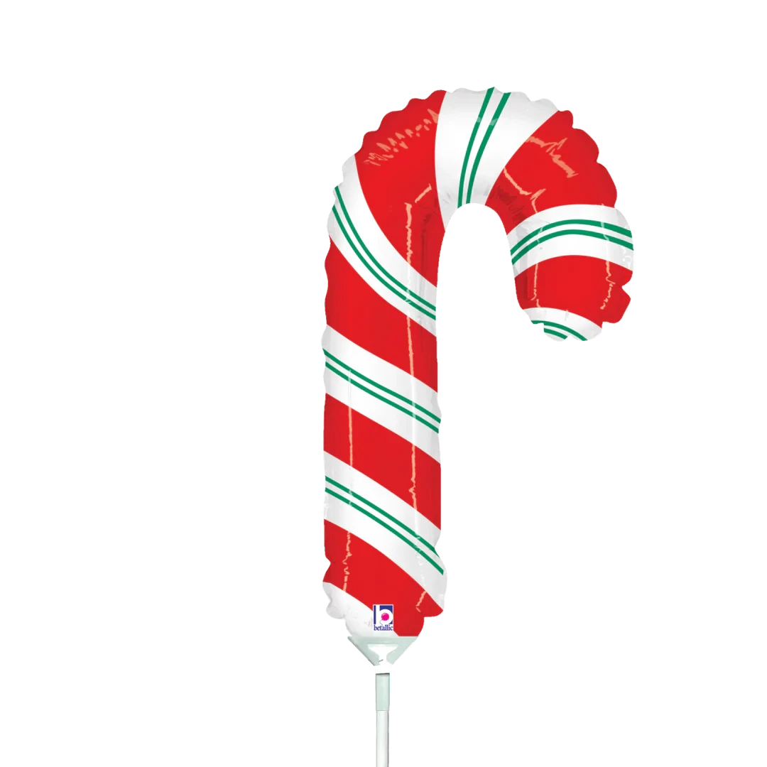 Betallic Candy Cane 14 Inch Mini Air Shape Foil Balloon 1ct 1 Betallic Candy Cane 14 Inch Mini Air Shape Foil Balloon 1ct