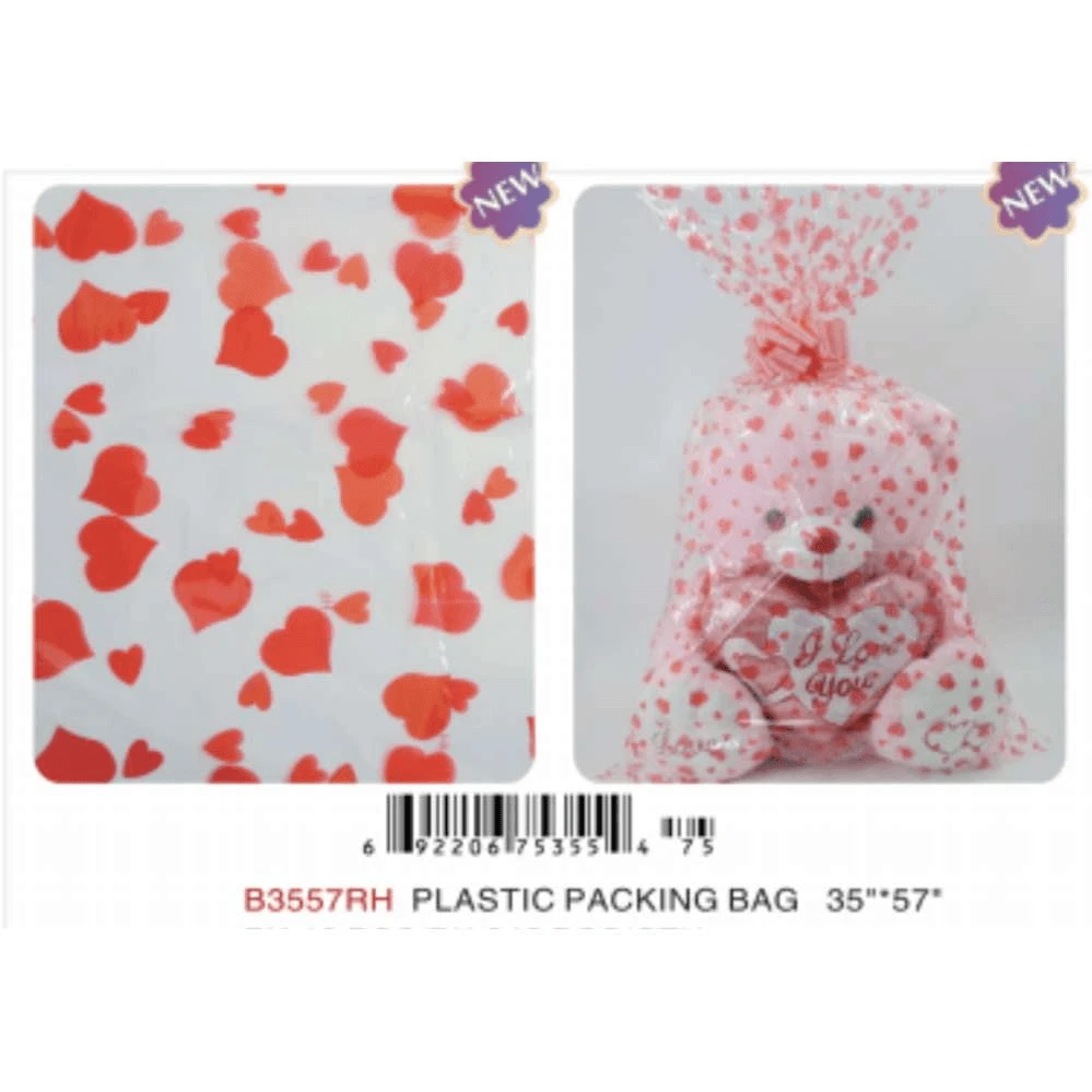 Cello Bag Red Heart 35x57 12ct 1 Cello Bag Red Heart 35x57 12ct