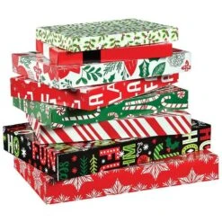 AMS Christmas Fun Printed Gift Boxes 8ct