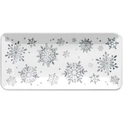 AMS Christmas Snowy Long Platter 1ct