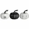 Classic Black & White Pumpkins - Set Of 3 2 Classic Black & White Pumpkins - Set Of 3 -Toy World classic black and white pumpkins set of 3 toy world inc