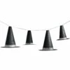 Classic Black & White Witches Hats Hanging Lanterns 5ct -Toy World classic black and white witches hats hanging lanterns 5ct toy world inc