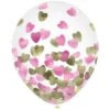 AMS Latex Balloons With Heart Confetti 12 Inch 6ct 2 AMS Latex Balloons With Heart Confetti 12 Inch 6ct -Toy World confetti pink hearts and gold foil 12in latex balloon 6ct toy world inc