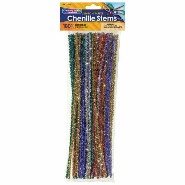 Dxn Creativity Street Stem Pipe Cleaners 6mm Sparkle Asstorted 12in 100Ct 1 Dxn Creativity Street Stem Pipe Cleaners 6mm Sparkle Asstorted 12in 100Ct