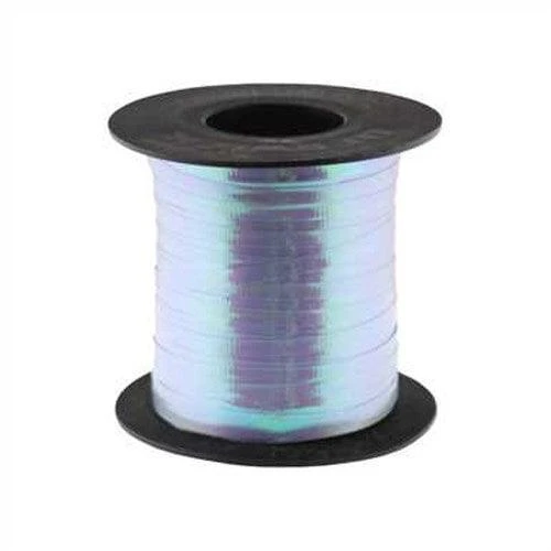 Crimped Iridescent Blue Curling Ribbon 3/16in X 250yd 1 Crimped Iridescent Blue Curling Ribbon 3/16in X 250yd