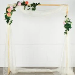 AMS Gold Metal Rectangular Wedding Arch 1ct