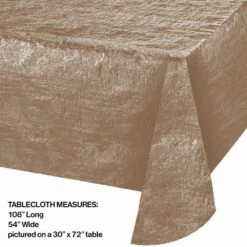 Decor Tablecover Metallic Rose Gold 54inx108in 1ct 5 Decor Tablecover Metallic Rose Gold 54inx108in 1ct -Toy World decor tablecover metallic rose gold 54inx108in 1ct toy world inc 3