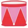 Vibrant Christmas Drum Shape Beverage Napkin 16ct -Toy World drumnapkin