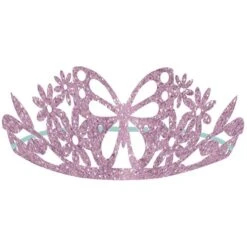 AMS Flutter Glitter Paper Tiaras 8ct