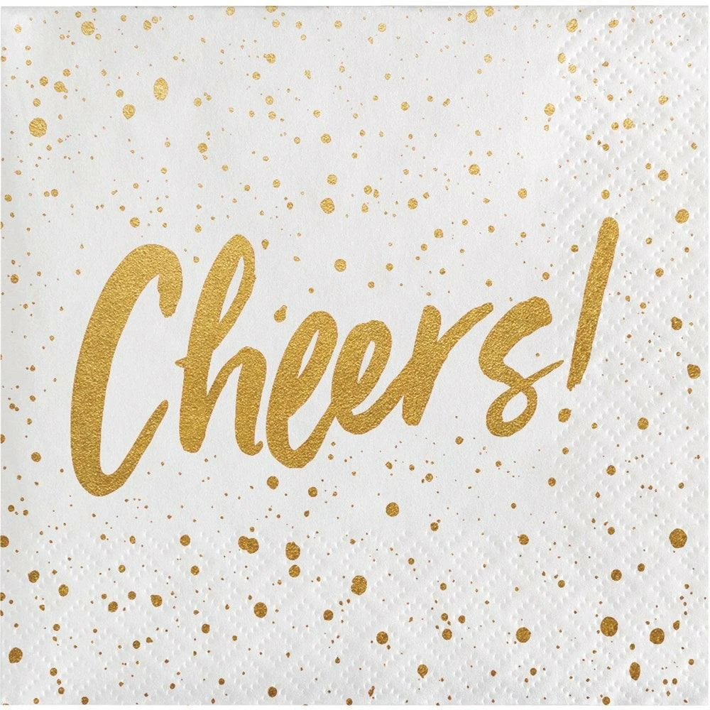 Foil Cocktail Napkins Beverage Napkin 3 Ply Cheers 24ct 1 Foil Cocktail Napkins Beverage Napkin 3 Ply Cheers 24ct