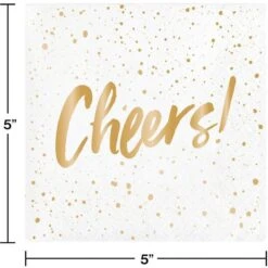 Foil Cocktail Napkins Beverage Napkin 3 Ply Cheers 24ct 5 Foil Cocktail Napkins Beverage Napkin 3 Ply Cheers 24ct -Toy World foil cocktail napkins beverage napkin 3 ply cheers 24ct toy world inc 3