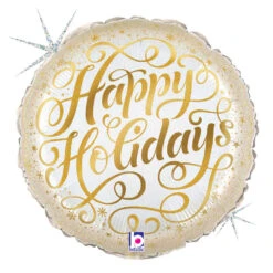 Betallic 18 Inch Glistening Happy Holidays Glitter Holographic Foil Balloon 1ct