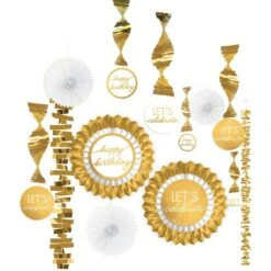 AMS Golden Age Birthday Paper And Foil Decorating Kit 1ct