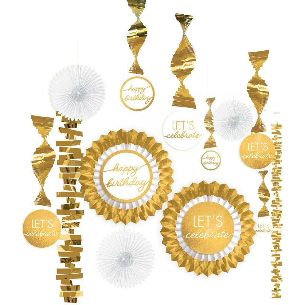 AMS Golden Age Birthday Paper And Foil Decorating Kit 1ct 1 AMS Golden Age Birthday Paper And Foil Decorating Kit 1ct