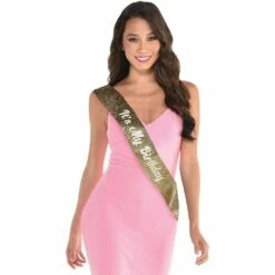 AMS Gold Birthday Glitter Sash 1ct