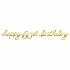 AMS Golden Age Birthday 60th Letter Banner 1ct