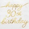 AMS Golden Age Birthday 30th Beverage Napkins 16ct -Toy World hot stamped golden age birthday beverage napkin 30th 16ct toy world inc