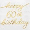 AMS Golden Age Birthday 60th Beverage Napkins 16ct