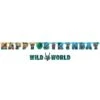 AMS Jurassic World Into The Wild Happy Birthday Letter Banner Kit 2ct -Toy World letter banner kit jurassic wild 2ct toy world inc