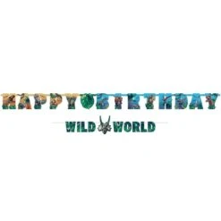 AMS Jurassic World Into The Wild Happy Birthday Letter Banner Kit 2ct