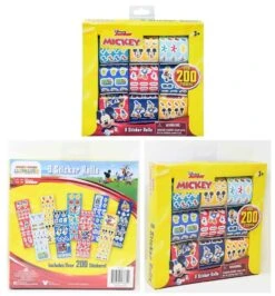 Mickey Roadsters 9 Roll Sticker Box 8.25x1.5x8.25