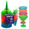 Neon Margarita Glass 12oz Asst 12ct -Toy World n121290
