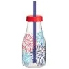 AMS Patriotic Plastic Bottle With Straw -Toy World patriotic plastic bottle with straw toy world inc