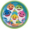 AMS Baby Shark Round Plates 9 Inch 8ct -Toy World plate 9in rnd baby shark toy world inc