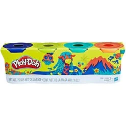 Play-Doh 4-Pack Of 4-Ounce Cans (Assorted Colors) -Toy World play doh 4 pack of 4 ounce cans assorted colors toy world inc 3