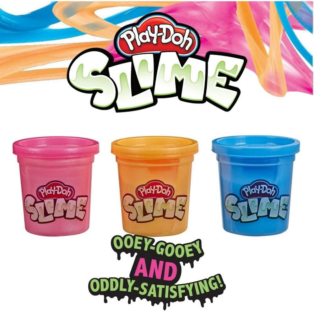 Play Doh Brand Slime Compound 3 Pack Blue, Metallic Orange, And Metallic Pink 2 Play Doh Brand Slime Compound 3 Pack Blue, Metallic Orange, And Metallic Pink - Image 2