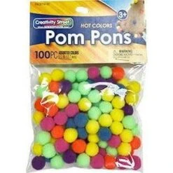 Dxn Poms Hot Colors Assorted 5in 100ct