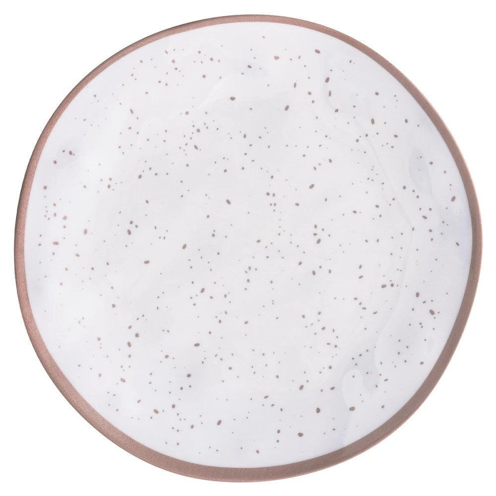 AMS Melamine Plastic Plate Rose Gold 10.5 Inch 1ct 1 AMS Melamine Plastic Plate Rose Gold 10.5 Inch 1ct