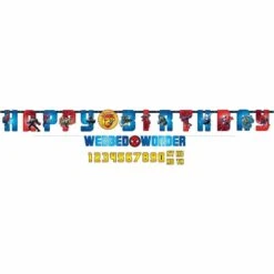 AMS Spiderman Webbed Wonder Happy Birthday Letter Banner Kit 2ct