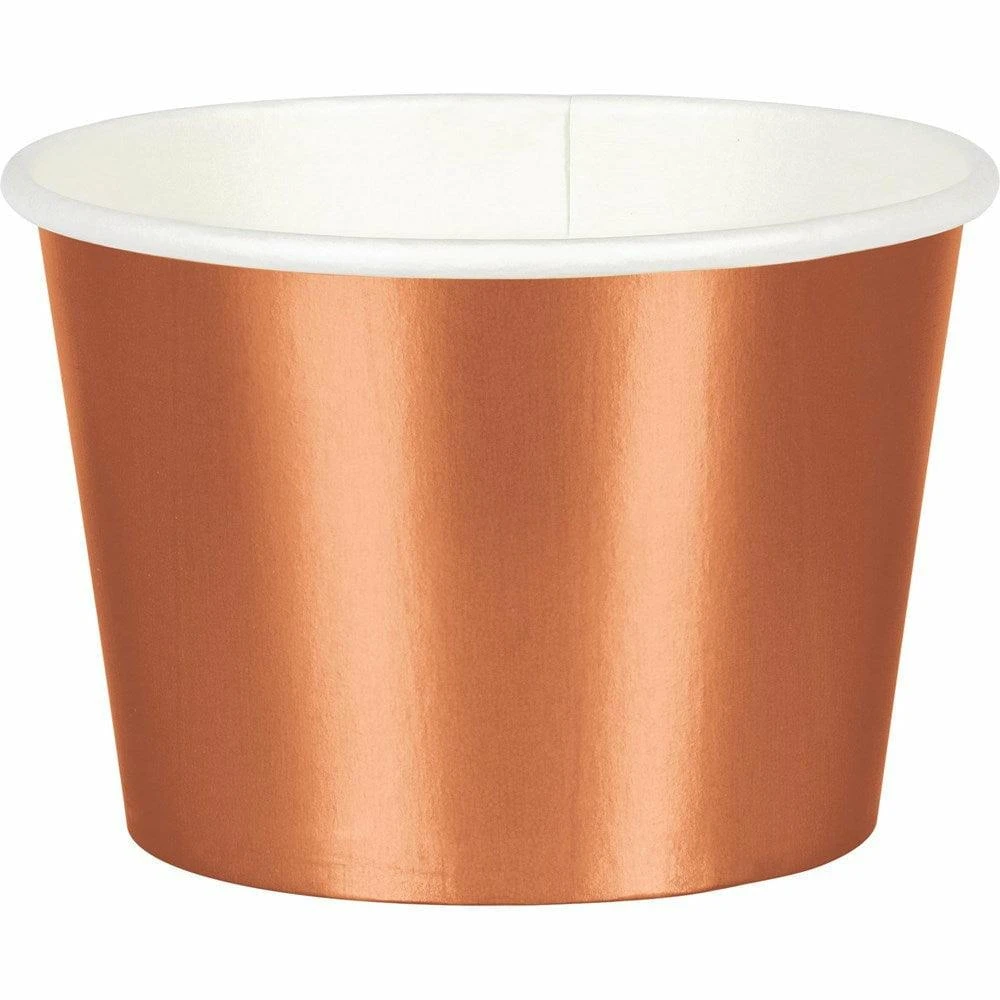 Treat Cups Rose Gold Foil 8Ct 1 Treat Cups Rose Gold Foil 8Ct