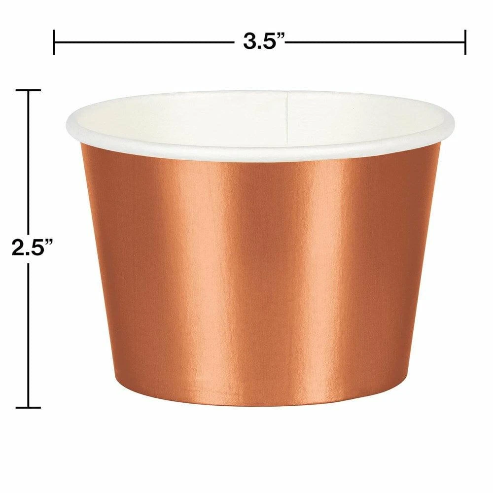 Treat Cups Rose Gold Foil 8Ct 2 Treat Cups Rose Gold Foil 8Ct - Image 2