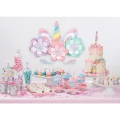 AMS Magical Rainbow Birthday Unicorn Wall Decorating Kit 1ct