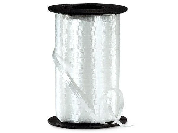 White Curling Ribbon 3/16in X 500yd 1 White Curling Ribbon 3/16in X 500yd