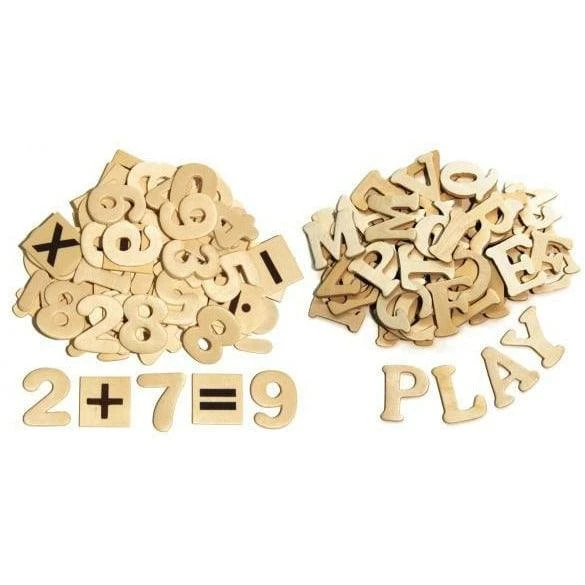Dxn Wood Letters And Numbers 1.5in 200ct 1 Dxn Wood Letters And Numbers 1.5in 200ct